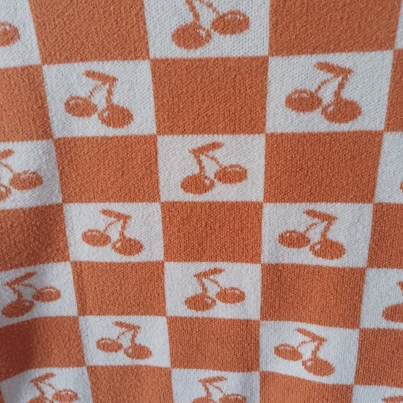 Forever 21 Checkered Cherry Collared Knitted Tee - Picture 7 of 7